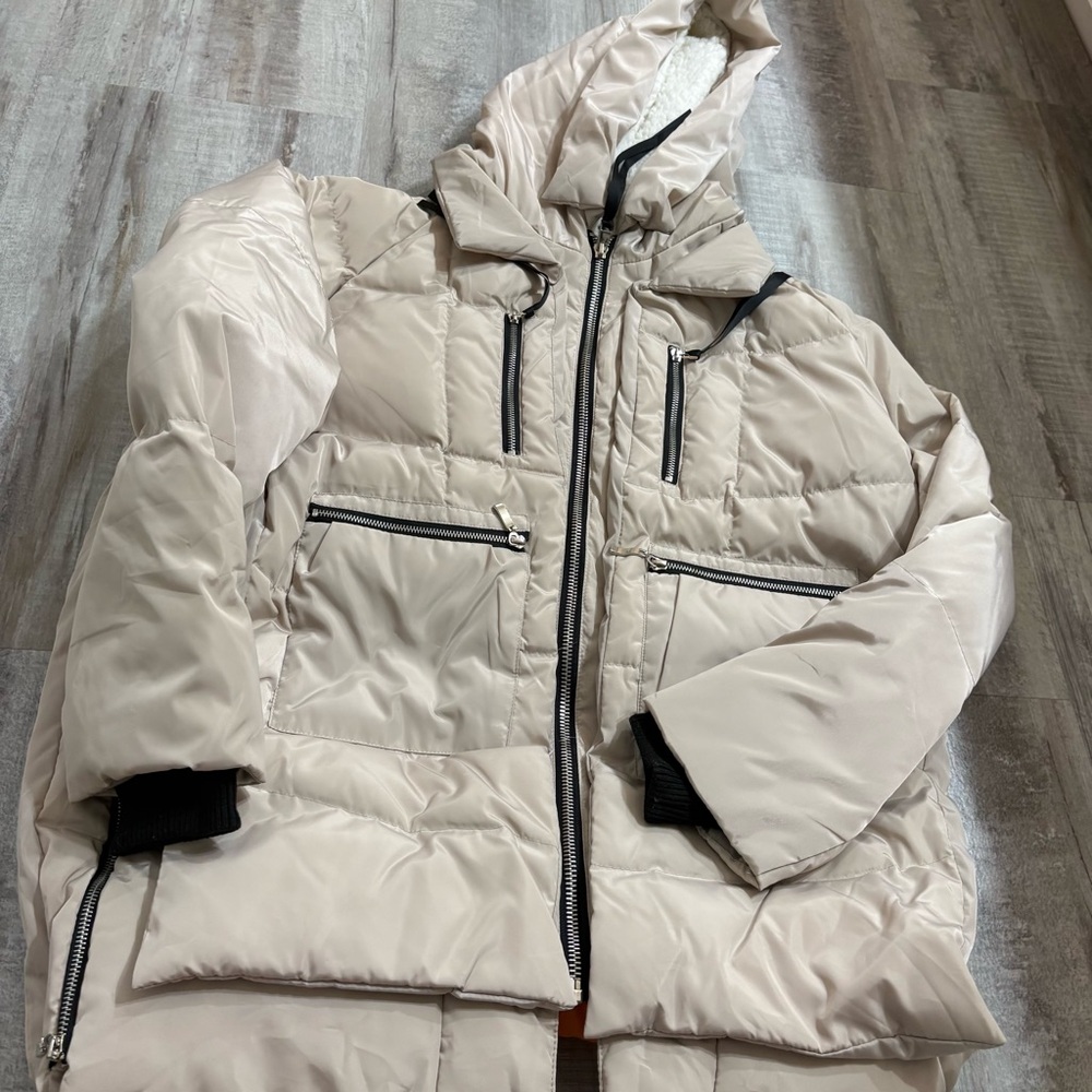 Orolay Beige Classic Women’s Thickened Down Jacket XXL